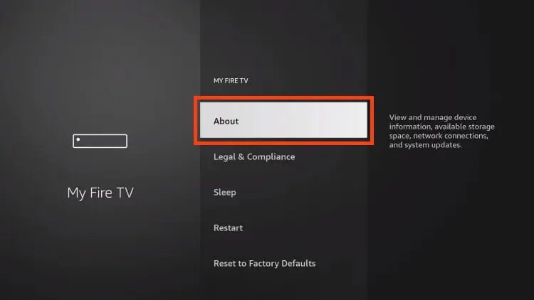 Fire TV developer options screen used during OTT Navigator installation